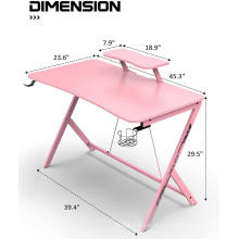 Mesa de jogos moderna rosa